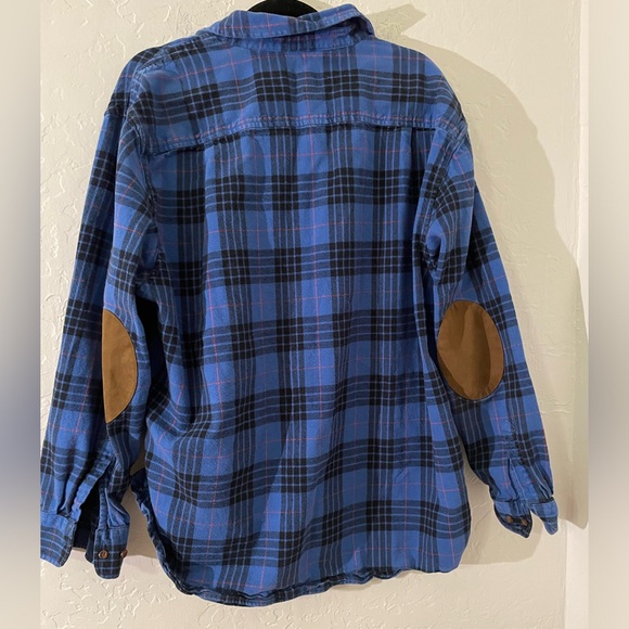 Pendleton Men’s Hawthorne Flannel Button down shirt. XL. EUC. Blue Tartan. - Picture 7 of 7